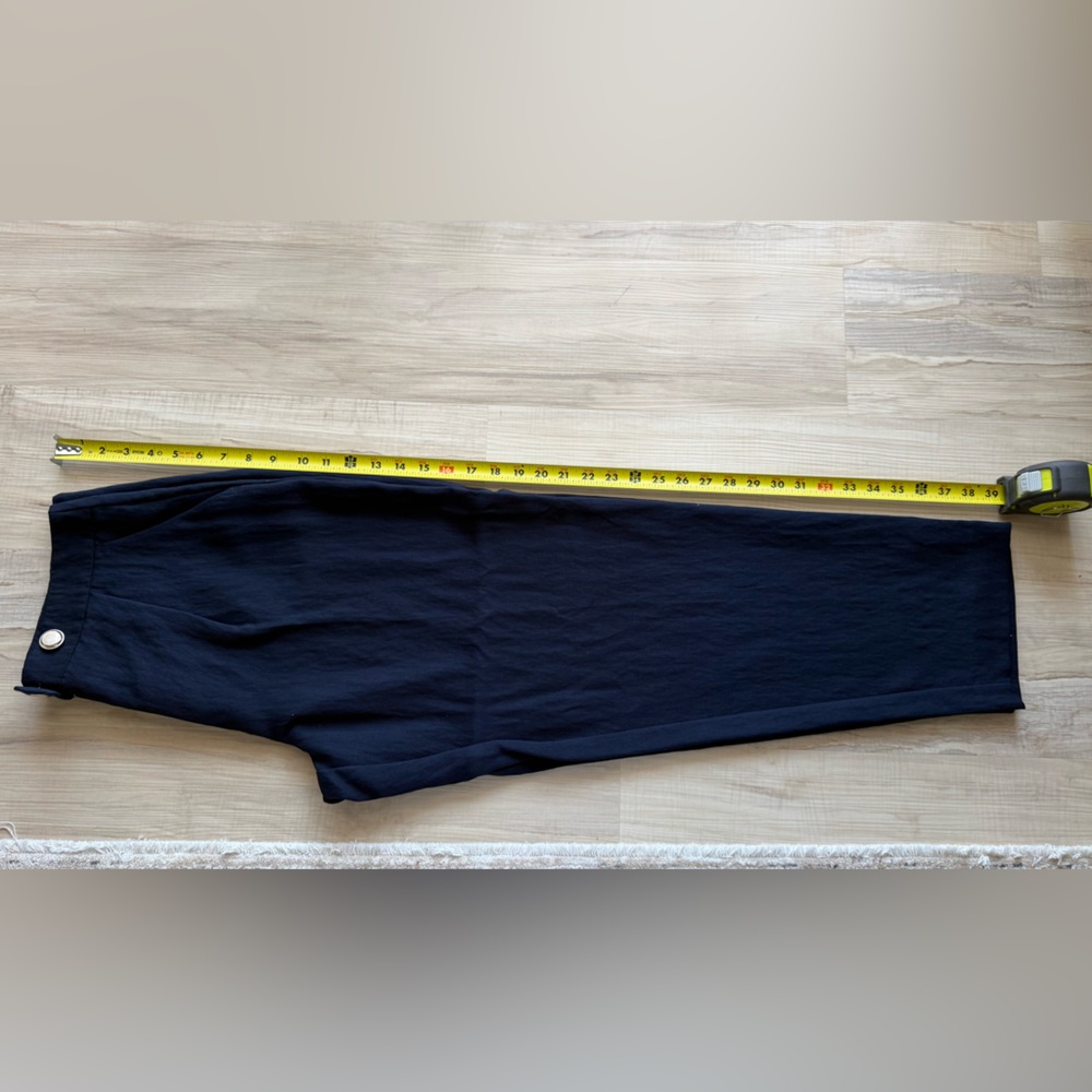 Navy Blue Wide Leg Dress Pants